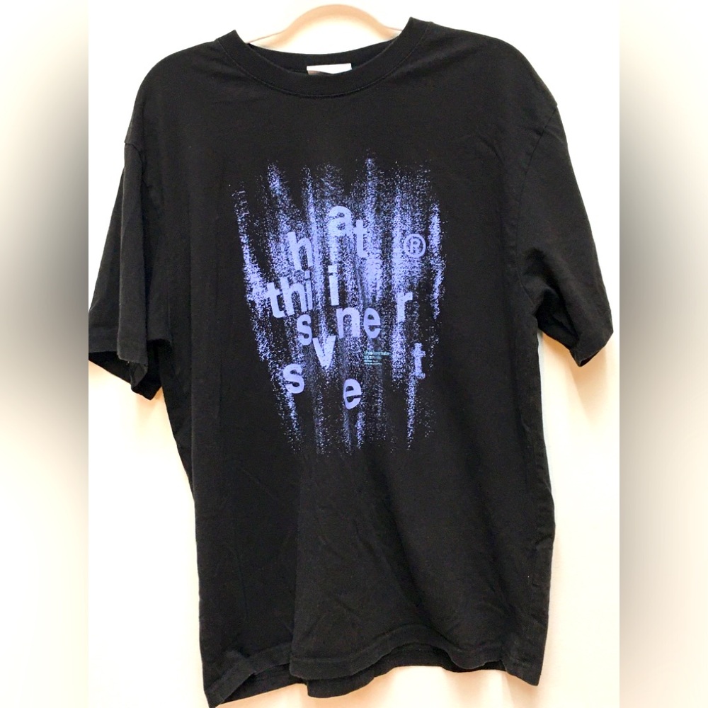 This Is Never That Short Sleeve T-shirt Large Black 100% Cotton Loungewear